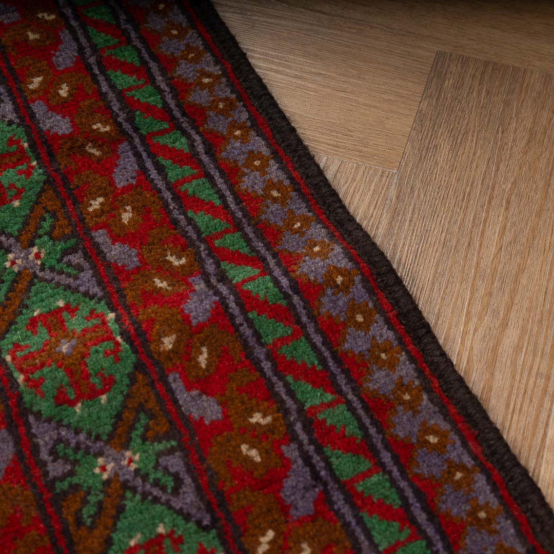 שטיח אפגני בוכרה 00 סגול 193*148 | Bokhara Rug