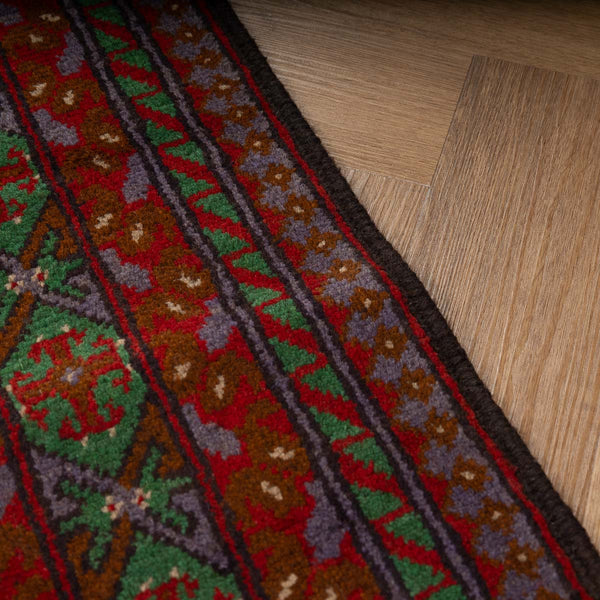 שטיח אפגני בוכרה 00 סגול 193*148 | Bokhara Rug