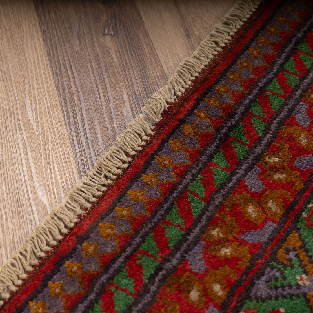 שטיח אפגני בוכרה 00 סגול 193*148 | Bokhara Rug