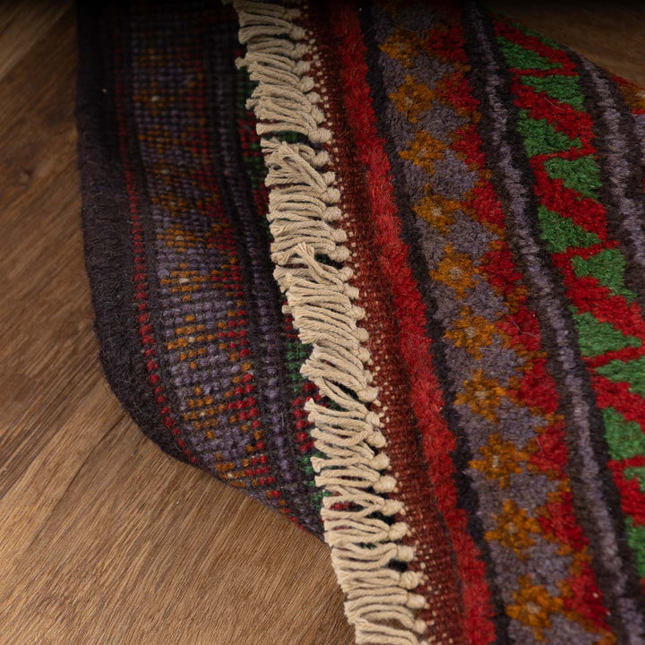 שטיח אפגני בוכרה 00 סגול 193*148 | Bokhara Rug