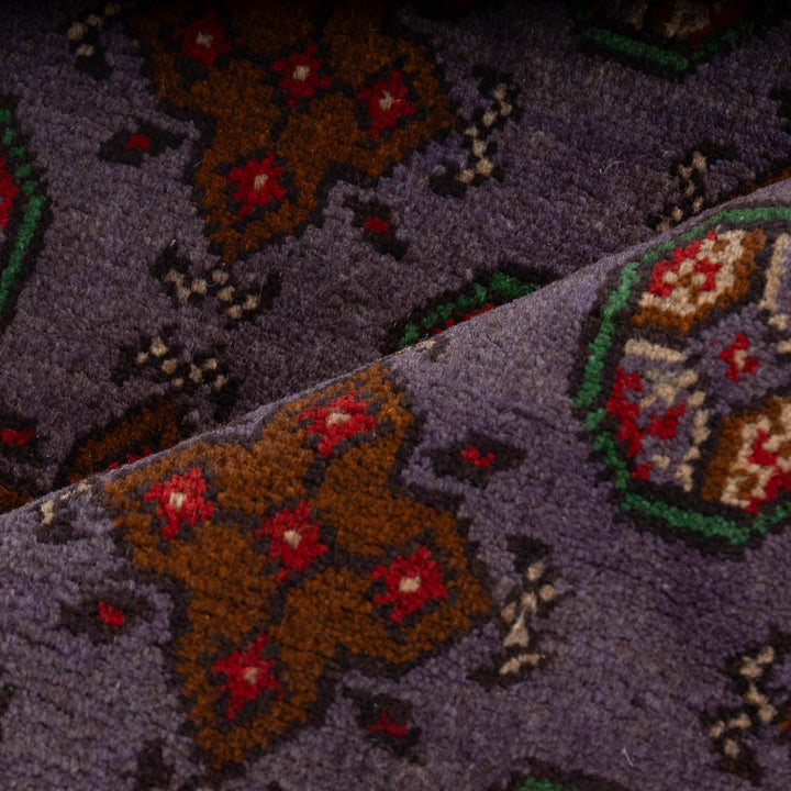 שטיח אפגני בוכרה 00 סגול 193*148 | Bokhara Rug