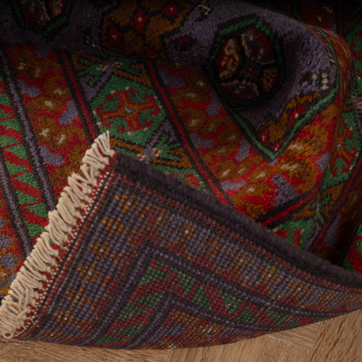 שטיח אפגני בוכרה 00 סגול 193*148 | Bokhara Rug