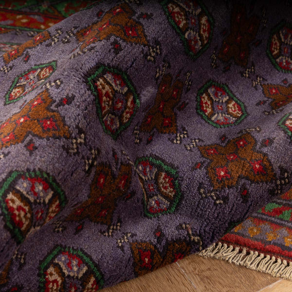 שטיח אפגני בוכרה 00 סגול 193*148 | Bokhara Rug
