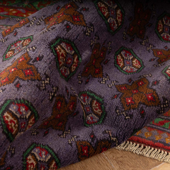 שטיח אפגני בוכרה 00 סגול 193*148 | Bokhara Rug