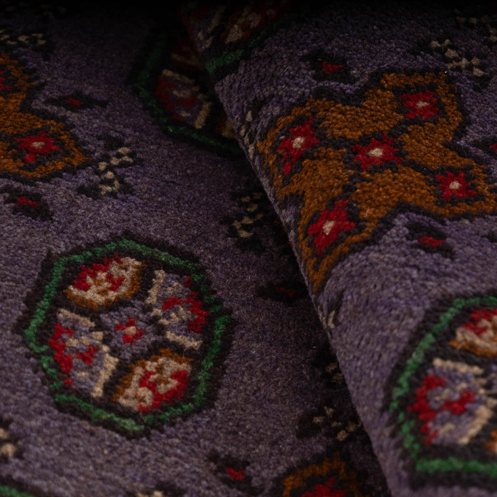 שטיח אפגני בוכרה 00 סגול 193*148 | Bokhara Rug