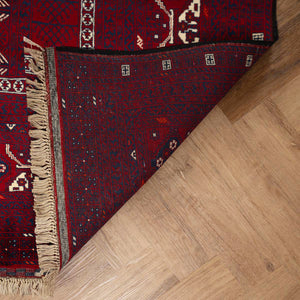 שטיח אפגנן קונדוז 00 אדום 246*151 | Afghan Kunduz Hand-Knotted