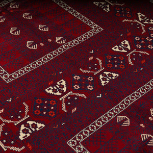 שטיח אפגנן קונדוז 00 אדום 246*151 | Afghan Kunduz Hand-Knotted