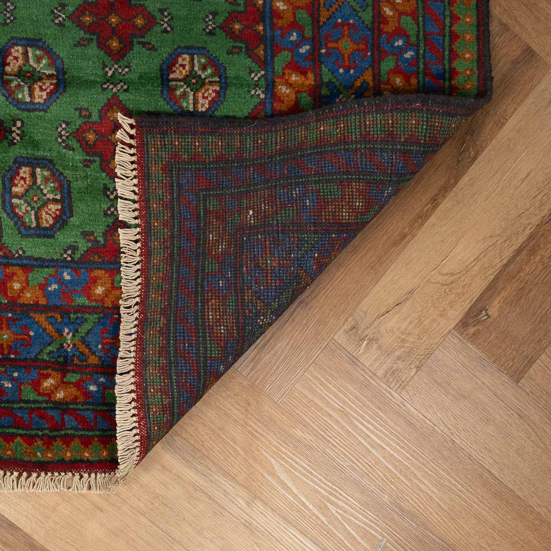 שטיח אפגני בוכרה 00 ירוק 198*154 | Bokhara Rug