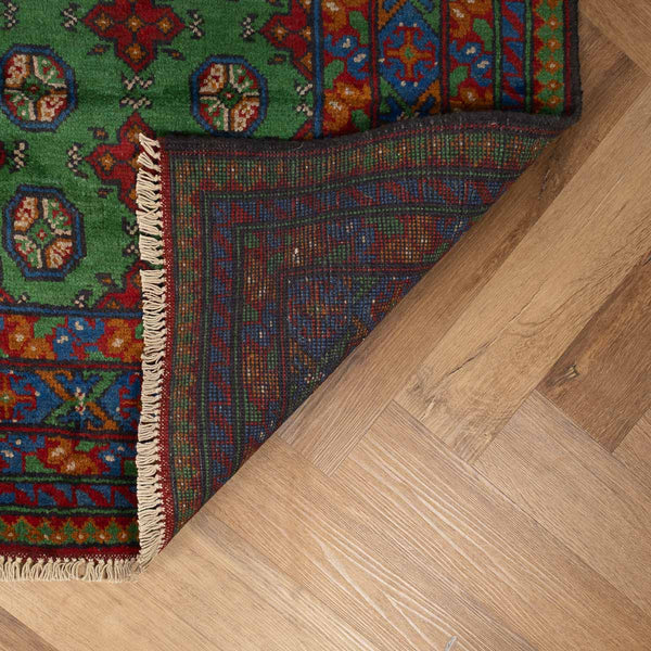 שטיח אפגני בוכרה 00 ירוק 198*154 | Bokhara Rug