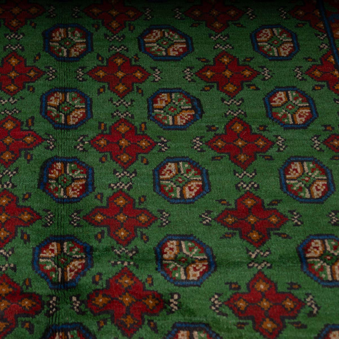 שטיח אפגני בוכרה 00 ירוק 198*154 | Bokhara Rug