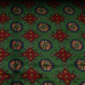 שטיח אפגני בוכרה 00 ירוק 198*154 | Bokhara Rug
