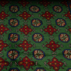 שטיח אפגני בוכרה 00 ירוק 199*150 | Bokhara Rug