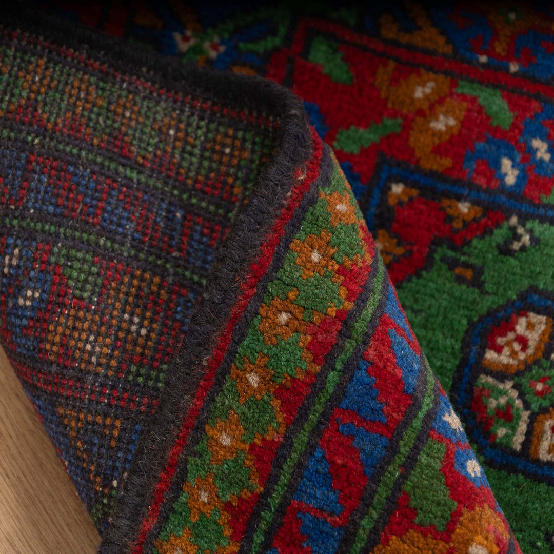 שטיח אפגני בוכרה 00 ירוק 198*154 | Bokhara Rug