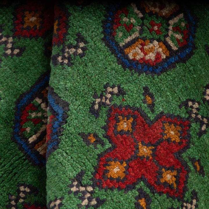 שטיח אפגני בוכרה 00 ירוק 198*154 | Bokhara Rug