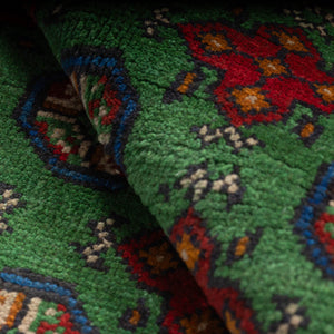 שטיח אפגני בוכרה 00 ירוק 199*150 | Bokhara Rug