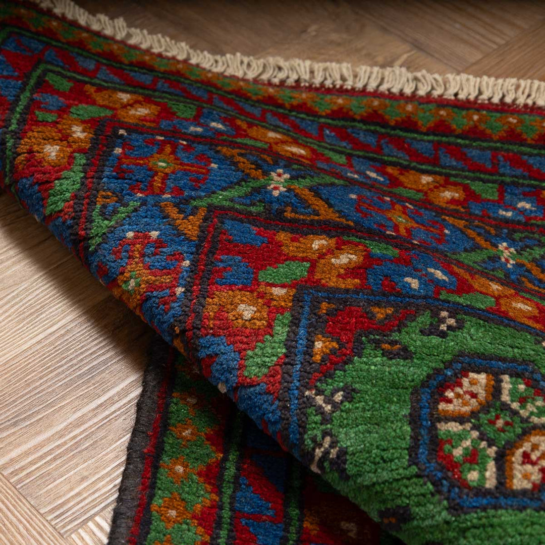 שטיח אפגני בוכרה 00 ירוק 198*154 | Bokhara Rug