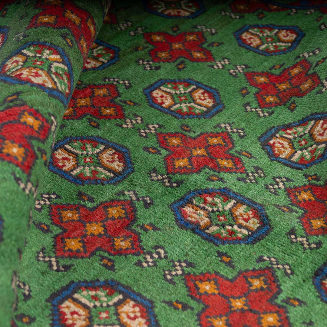 שטיח אפגני בוכרה 00 ירוק 199*150 | Bokhara Rug