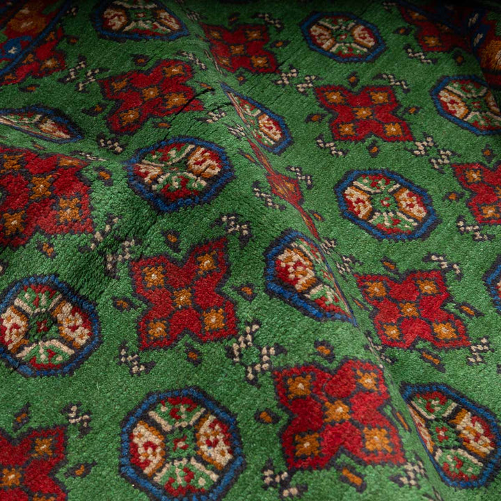 שטיח אפגני בוכרה 00 ירוק 198*154 | Bokhara Rug