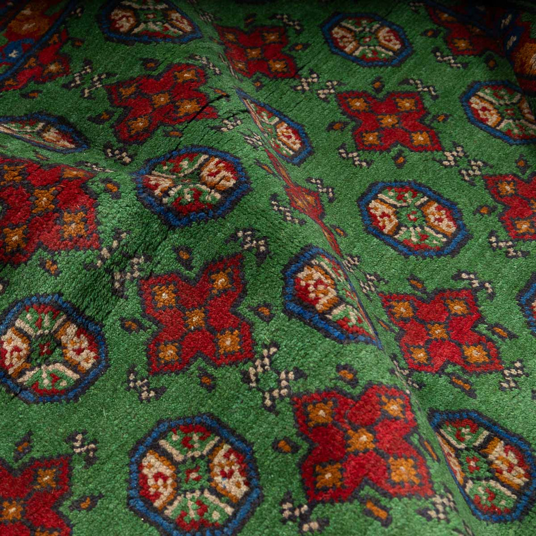 שטיח אפגני בוכרה 00 ירוק 199*150 | Bokhara Rug