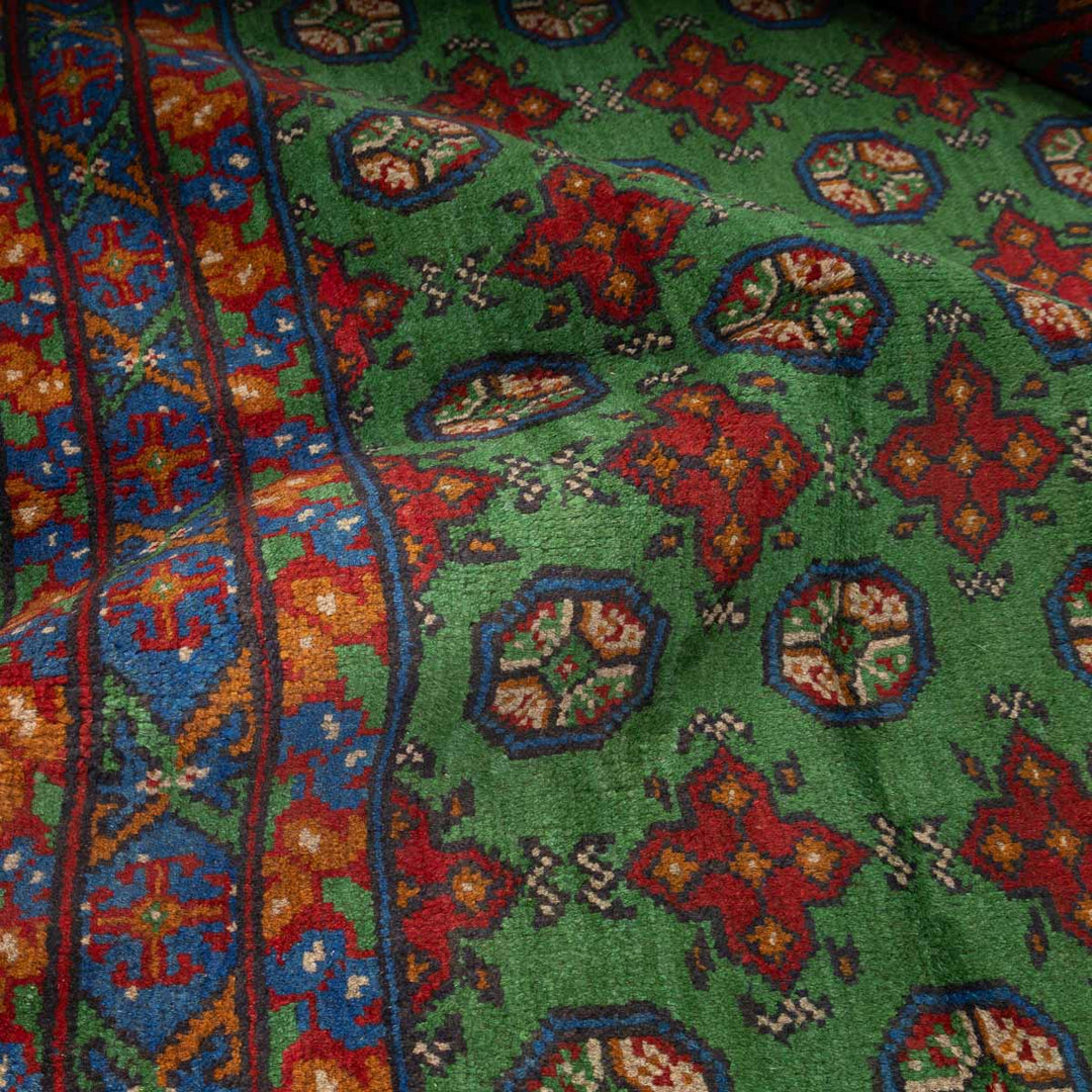 שטיח אפגני בוכרה 00 ירוק 198*154 | Bokhara Rug