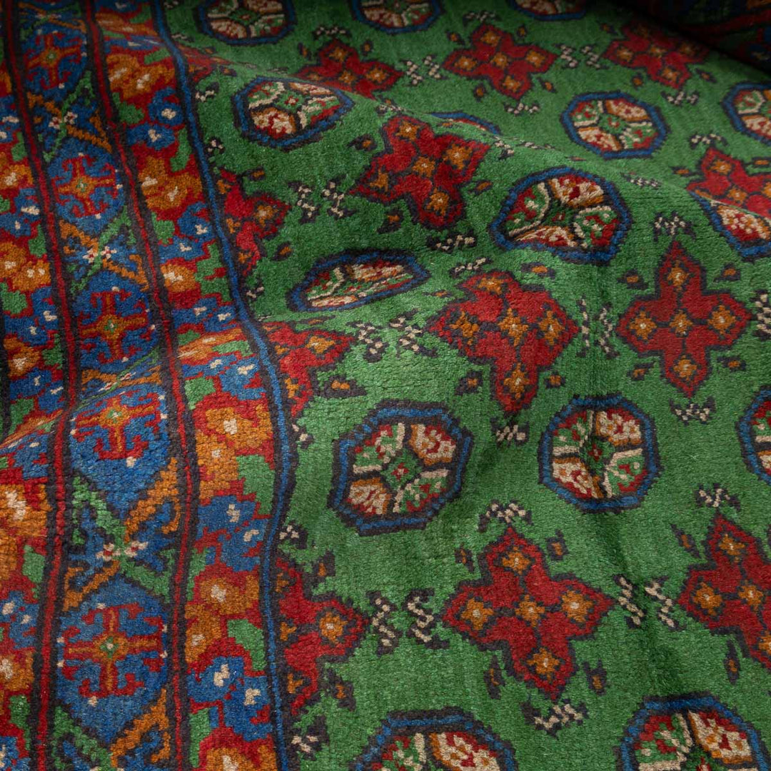 שטיח אפגני בוכרה 00 ירוק 199*150 | Bokhara Rug