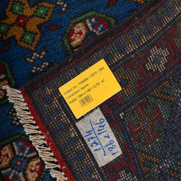 שטיח  אפגני בוכרה 00 כחול 186*146  | Bokhara Rug