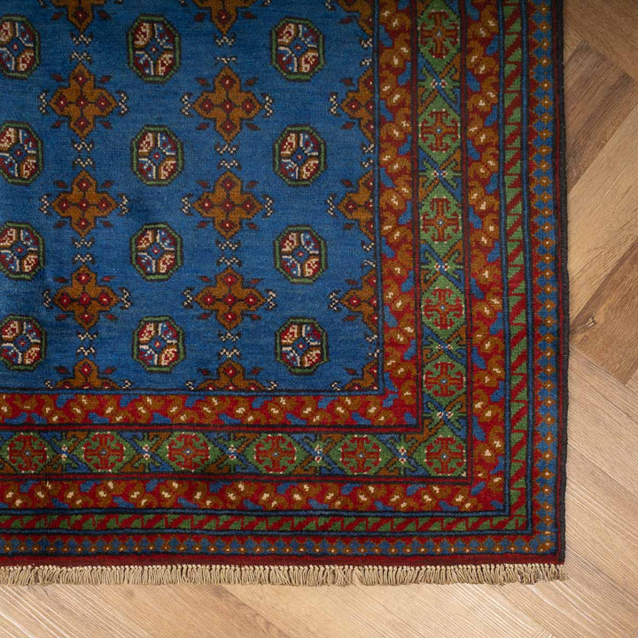 שטיח  אפגני בוכרה 00 כחול 204*148  | Bokhara Rug