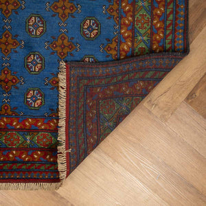 שטיח  אפגני בוכרה 00 כחול 204*148  | Bokhara Rug