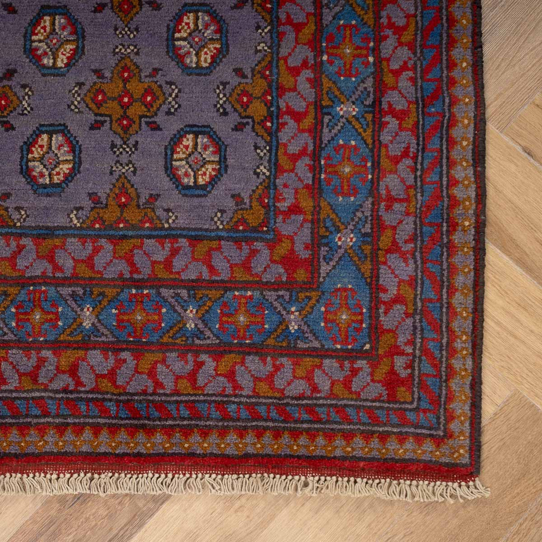 שטיח אפגני בוכרה 00 סגול 188*150 | Bokhara Rug