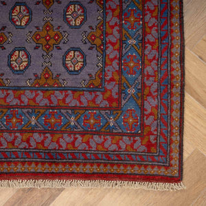שטיח אפגני בוכרה 00 סגול 188*150 | Bokhara Rug