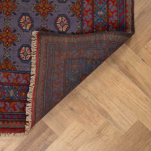 שטיח אפגני בוכרה 00 סגול 188*150 | Bokhara Rug