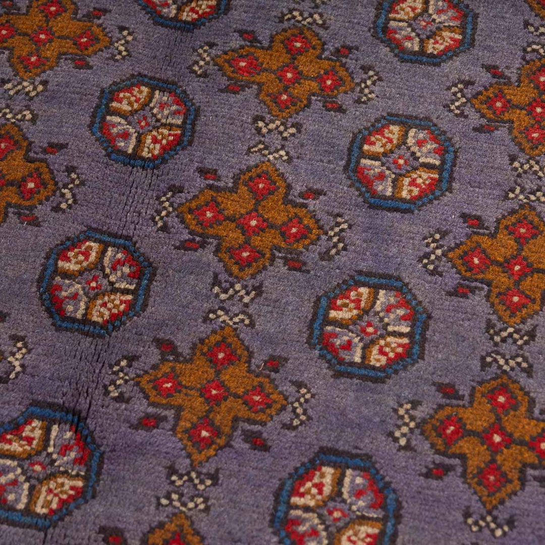 שטיח אפגני בוכרה 00 סגול 188*150 | Bokhara Rug