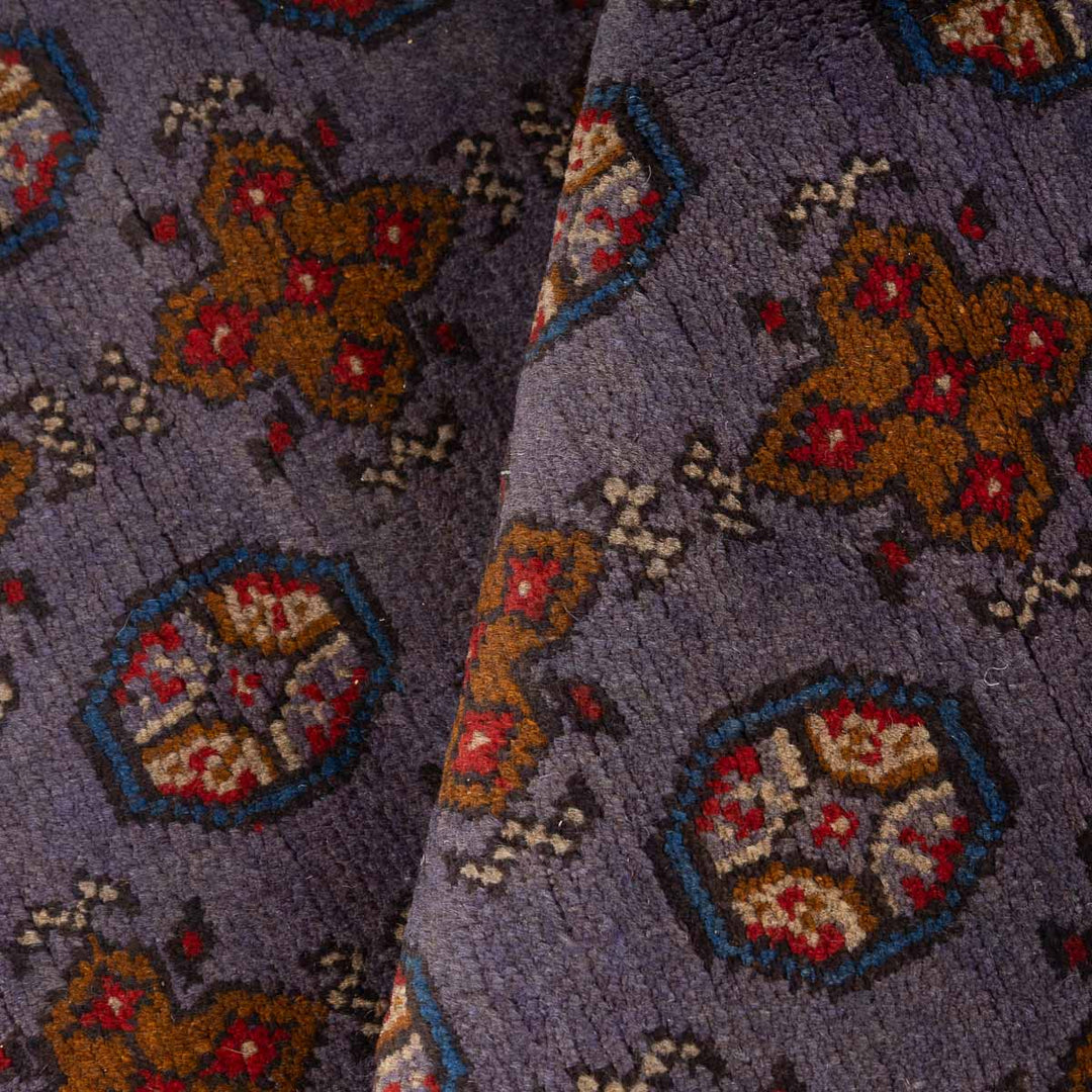 שטיח אפגני בוכרה 00 סגול 188*150 | Bokhara Rug