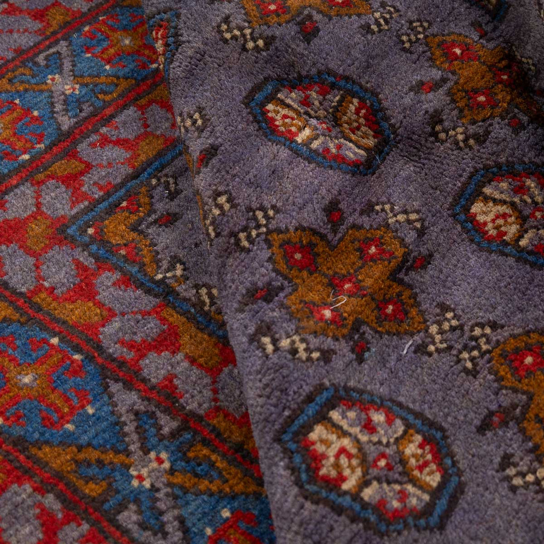 שטיח אפגני בוכרה 00 סגול 188*150 | Bokhara Rug