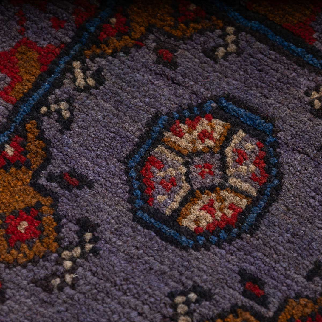 שטיח אפגני בוכרה 00 סגול 188*150 | Bokhara Rug