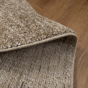 שטיח מונקו חלק 01  בז' כהה עגול | Monaco