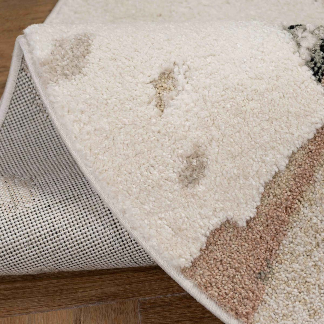 שטיח אריה 01 קרם עגול