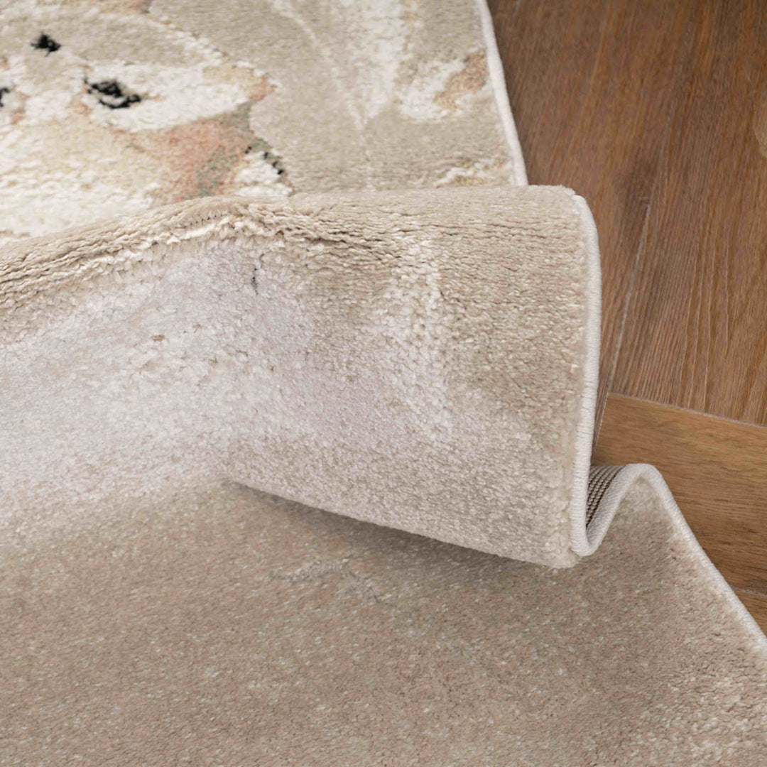 שטיח ג'ירף ושועל 01 בז'