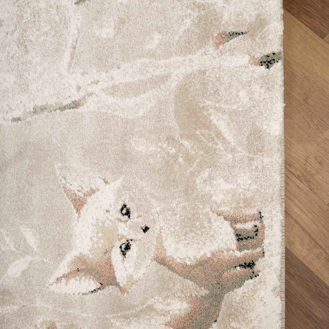 שטיח ג'ירף ושועל 01 בז'