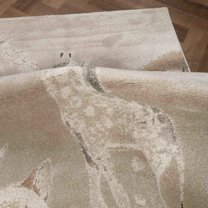 שטיח ג'ירף ושועל 01 בז'