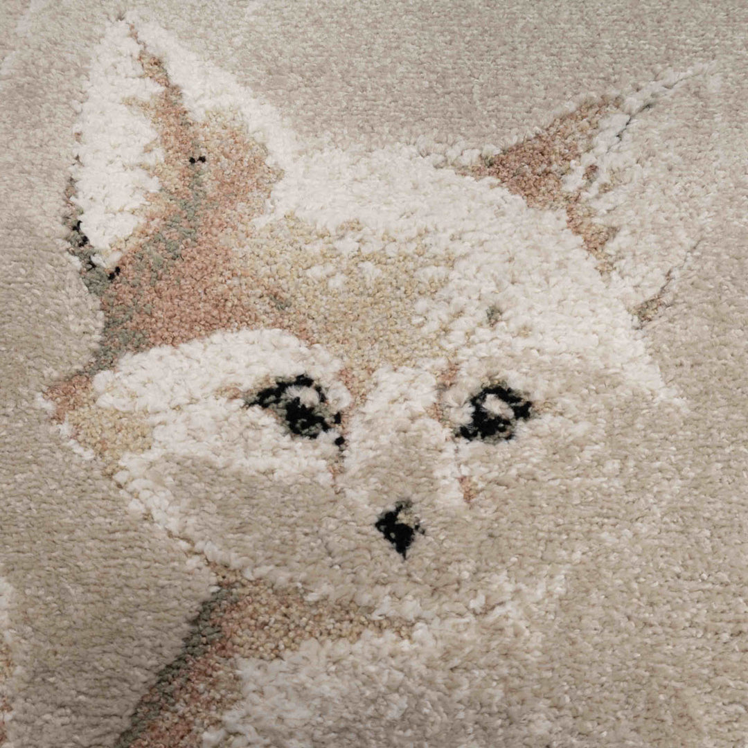 שטיח ג'ירף ושועל 01 בז'