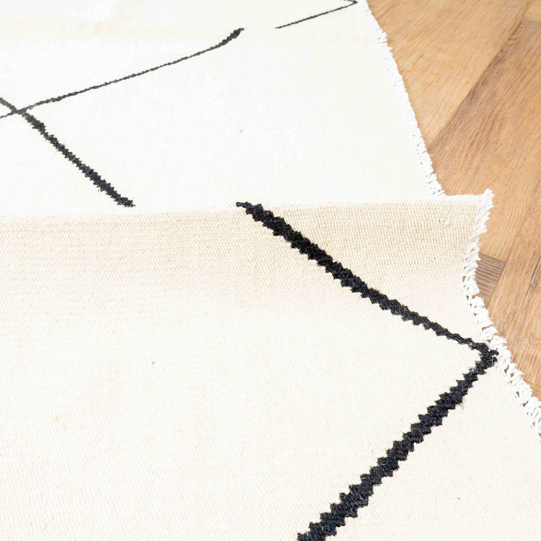 שטיח קילים בוהו 00 קרם/שחור 241*167 | Boho