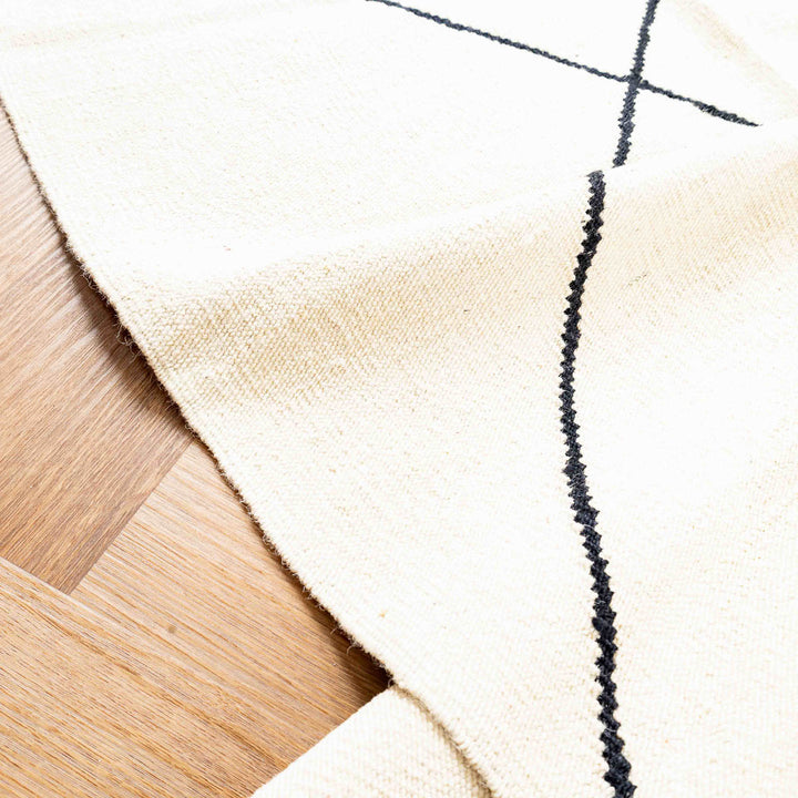 שטיח קילים בוהו 00 קרם/שחור 241*167 | Boho