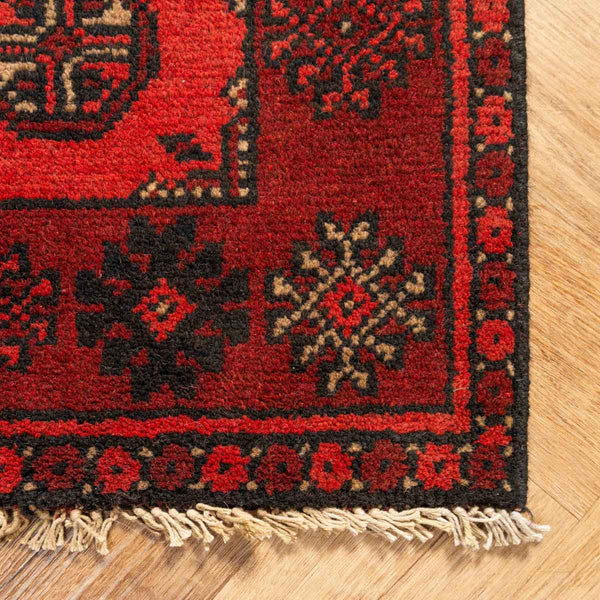 שטיח  אפגני בוכרה 1365/181 אדום 150*50