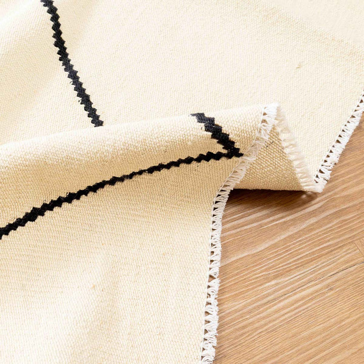 שטיח קילים בוהו 00 קרם/שחור 291*198 | Boho