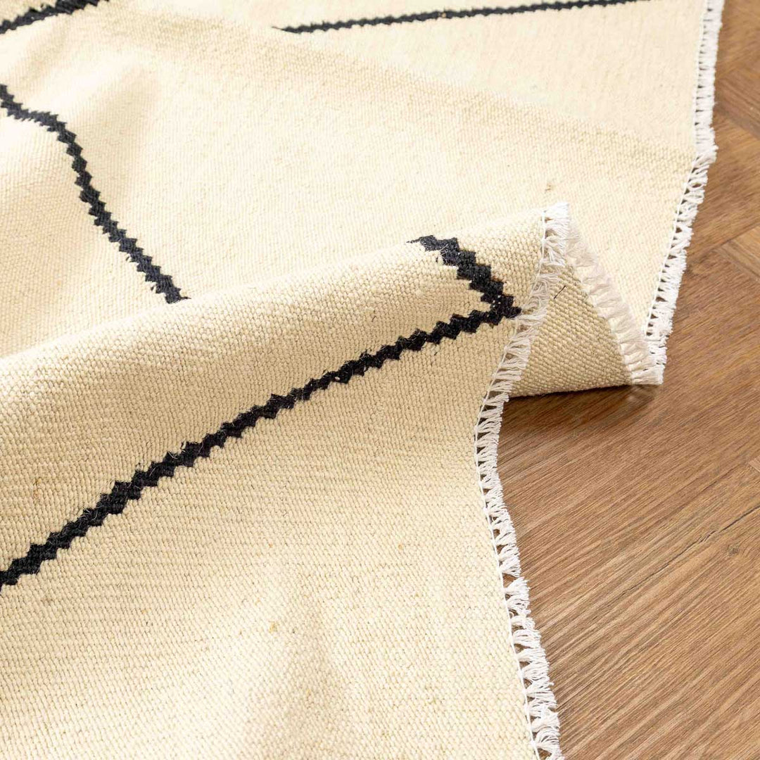 שטיח קילים בוהו 00 קרם/שחור 291*198 | Boho