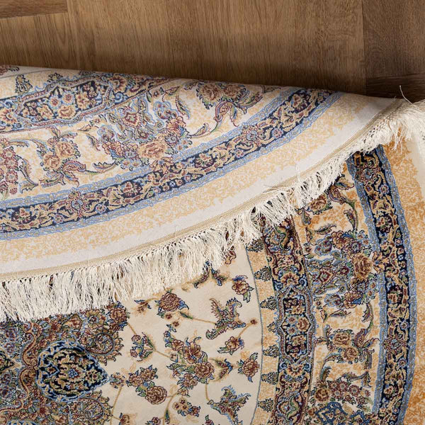 שטיח קום משי 23 בז' עגול | QOM