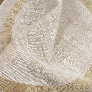 שטיח נול בוטיק 21 בז'\זהב עגול | Nool boutique