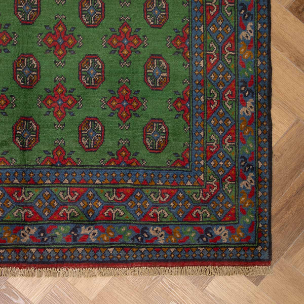 שטיח אפגני בוכרה 00 ירוק 198*152 | Bokhara Rug
