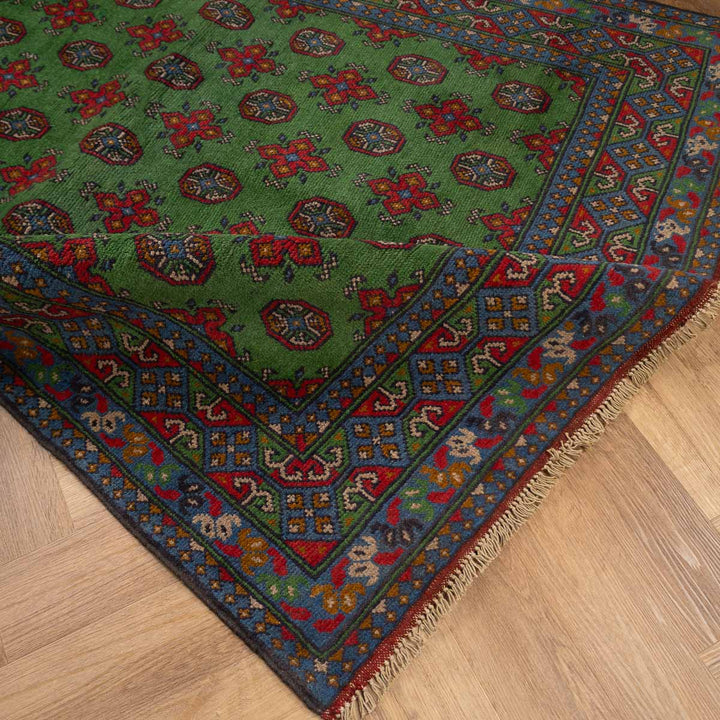 שטיח אפגני בוכרה 00 ירוק 198*152 | Bokhara Rug
